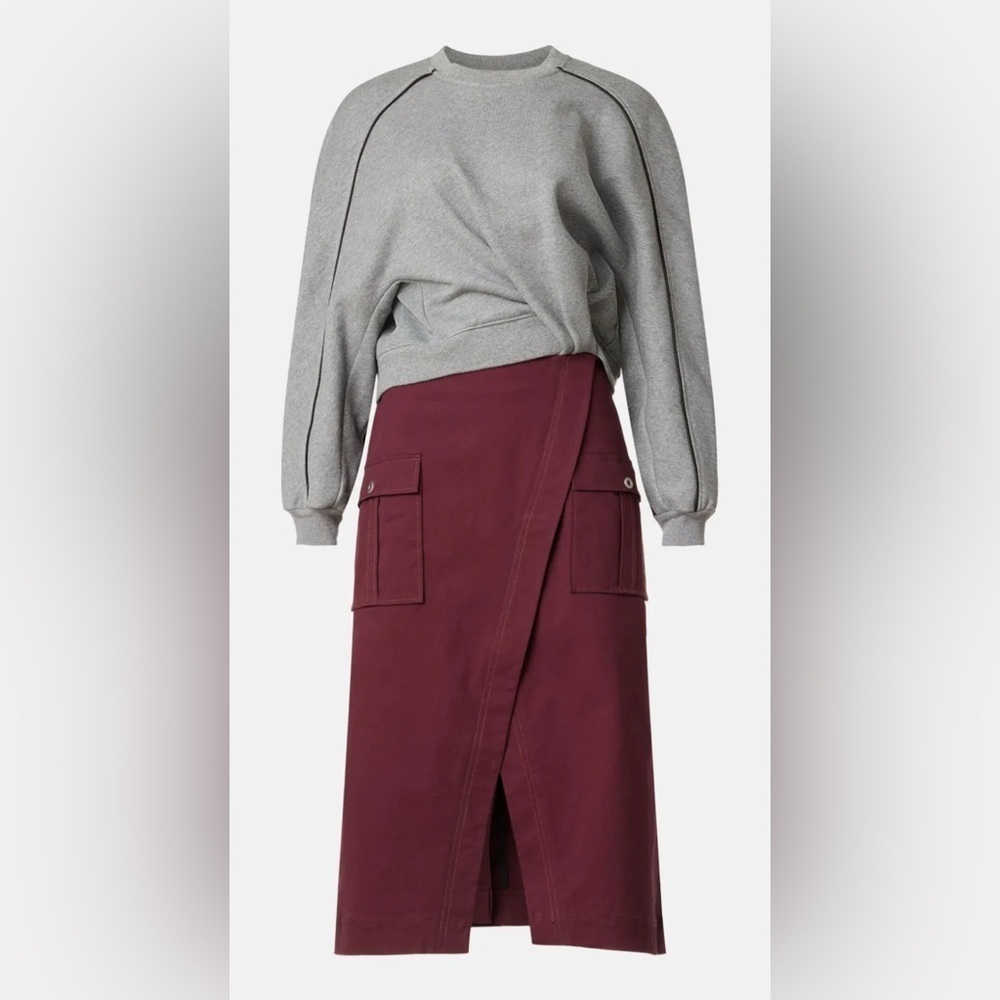 3.1 Phillip Lim Long Sleeve Draped Knit Dress